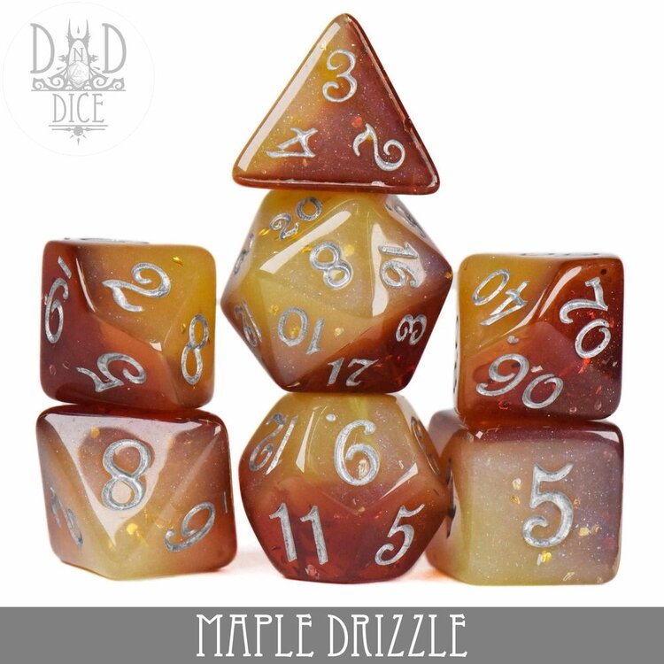DND DICE MAPLE DRIZZLE RPG DICE SET