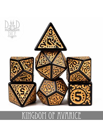 DND DICE KINGDOM OF AVARICE RPG DICE SET
