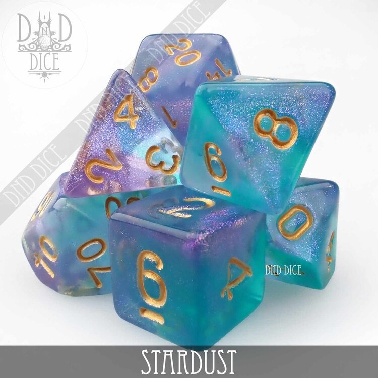DND DICE STARDUST RPG DICE SET
