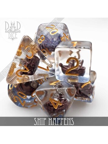 DND DICE SHIP HAPPENS RPG DICE SET