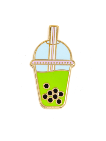 THESE ARE THINGS ENAMEL PIN - MATCHA BOBA DRINK