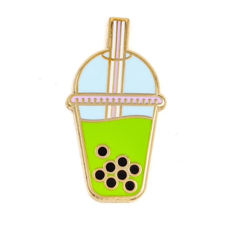 THESE ARE THINGS ENAMEL PIN - MATCHA BOBA DRINK