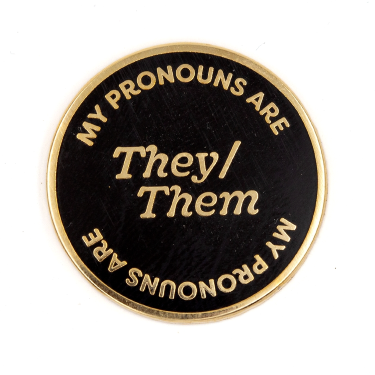 THESE ARE THINGS ENAMEL PIN - THEY THEM PRONOUNS