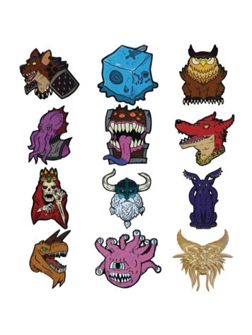 FANATTIK D&D 50TH ANN MYSTERY MINI PIN BMB - MYSTERY MONSTER PIN BADGE