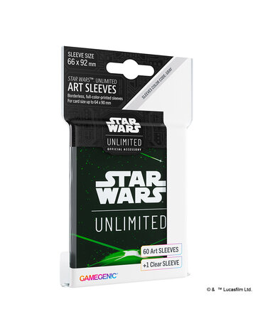 GAMEGENIC STAR WARS UNLIMITED ART SLEEVES CARD BACK GREEN