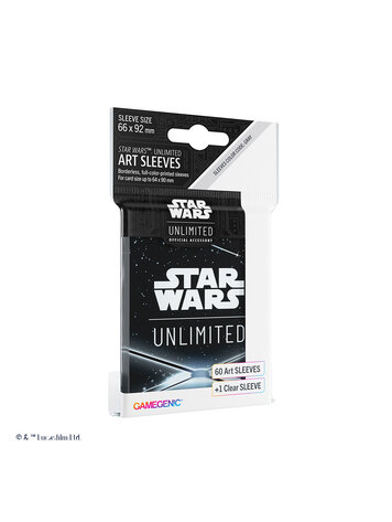 GAMEGENIC STAR WARS UNLIMITED ART SLEEVES CARD BACK BLACK