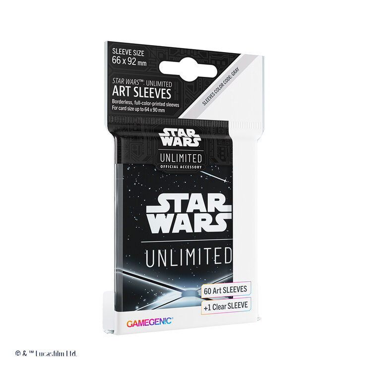 GAMEGENIC STAR WARS UNLIMITED ART SLEEVES CARD BACK BLACK