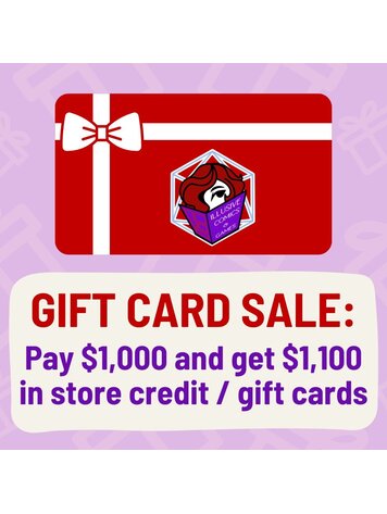 ILLUSIVE COMICS & GAMES GIFT CARD SALE 1100 FOR 1000