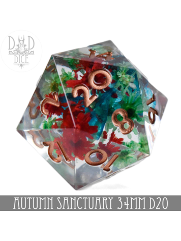 DND DICE AUTUMN SANCTUARY 34MM D20