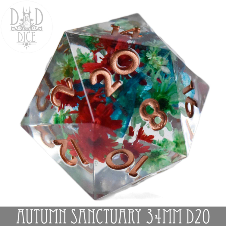DND DICE AUTUMN SANCTUARY 34MM D20