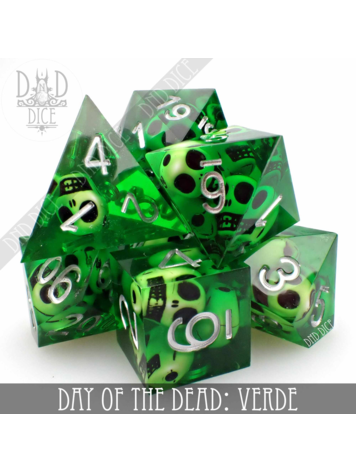 DND DICE DAY OF THE DEAD - VERDE HANDMADE
