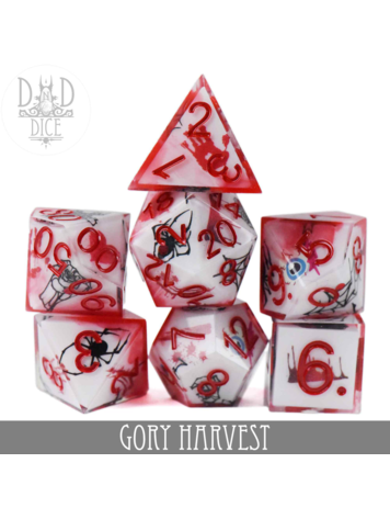 DND DICE GORY HARVEST HANDMADE RPG DICE SET