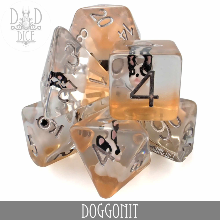 DND DICE DOGGONIT RESIN 7 DICE SET