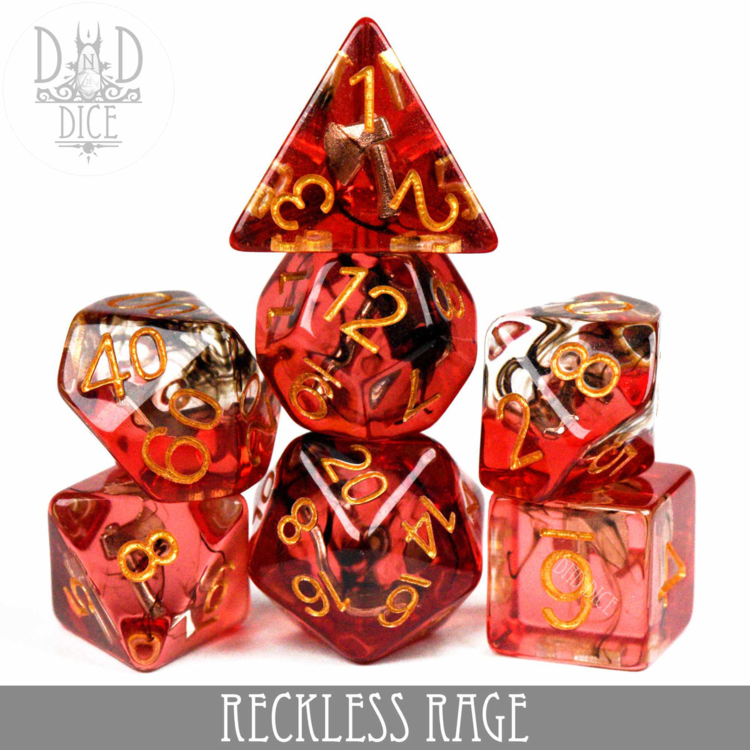 DND DICE RECKLESS RAGE RPG DICE SET