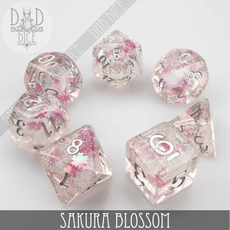 DND DICE SAKURA BLOSSOM RPG DICE SET
