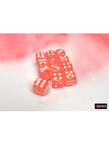 CHESSEX CHX27753 16MM D6 DICE BLOCK FESTIVE DAHLIA/WHITE