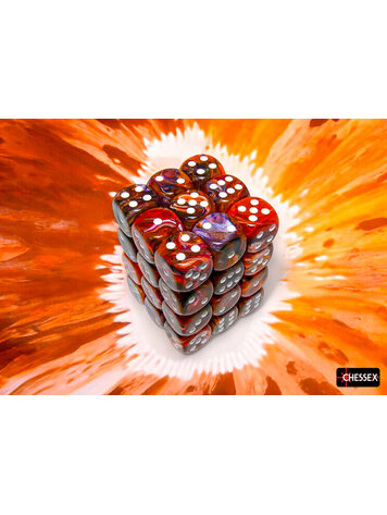 CHESSEX CHX 27943 12MM D6 DICE BLOCK FESTIVE SYMPHONY/WHITE