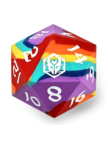 HYMGHO HYMGHO 55MM CHONK RUBBER SILICON D20 - RAINBOW REALMS