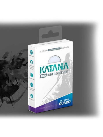 ULTIMATE GUARD KATANA SLEEVES STANDARD SIZE TRANSPARENT INNER SLEEVES 100CT