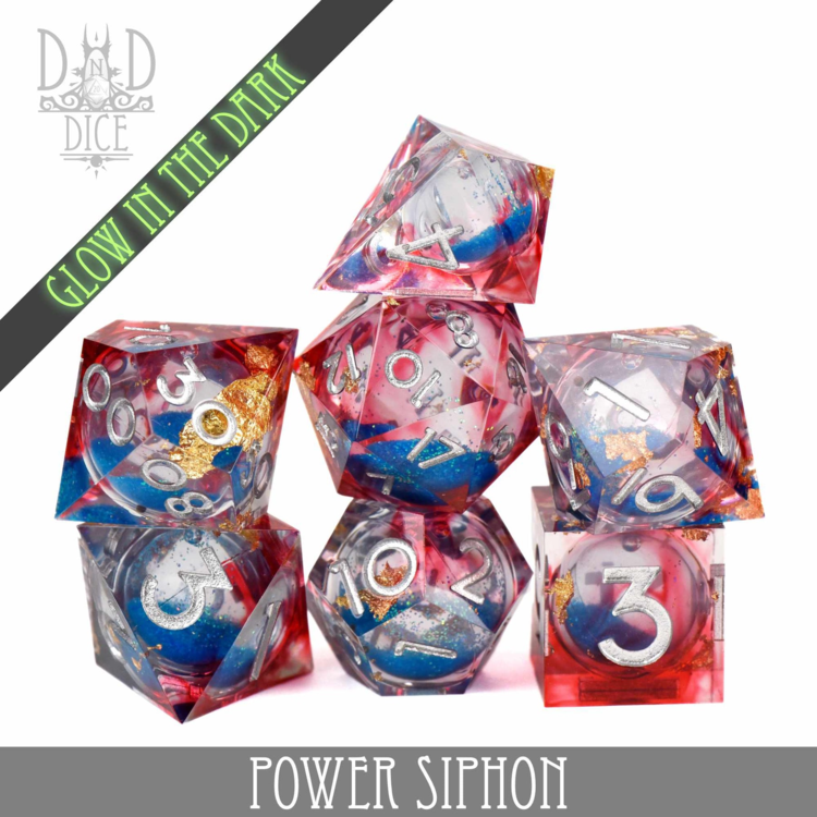 DND DICE POWER SIPHON (LIQUID CORE) RPG DICE SET