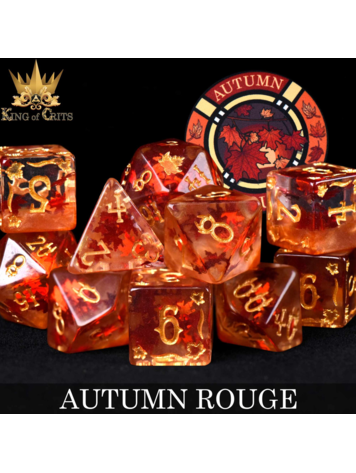 DND DICE AUTUMN ROUGE - 11 RPG DICE SET