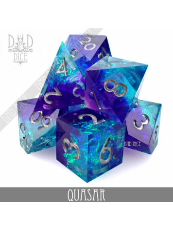 DND DICE QUASAR HANDMADE RPG DICE SET