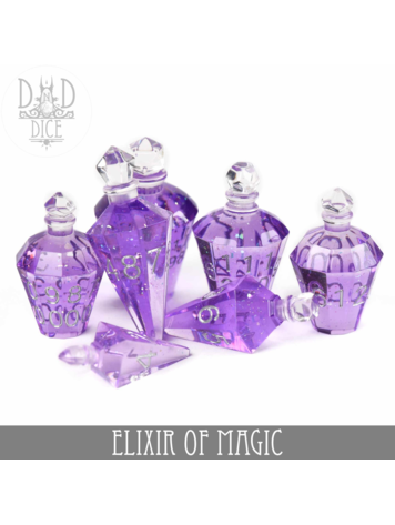 DND DICE ELIXIR OF MAGIC HANDMADE RPG DICE SET