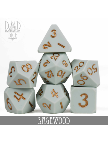 DND DICE SAGEWOOD (SILICONE) RPG DICE SET