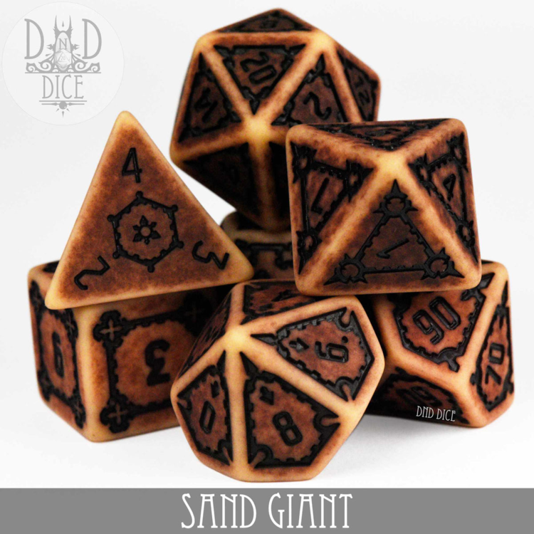 DND DICE SAND GIANT OVERSIZE RPG DICE SET