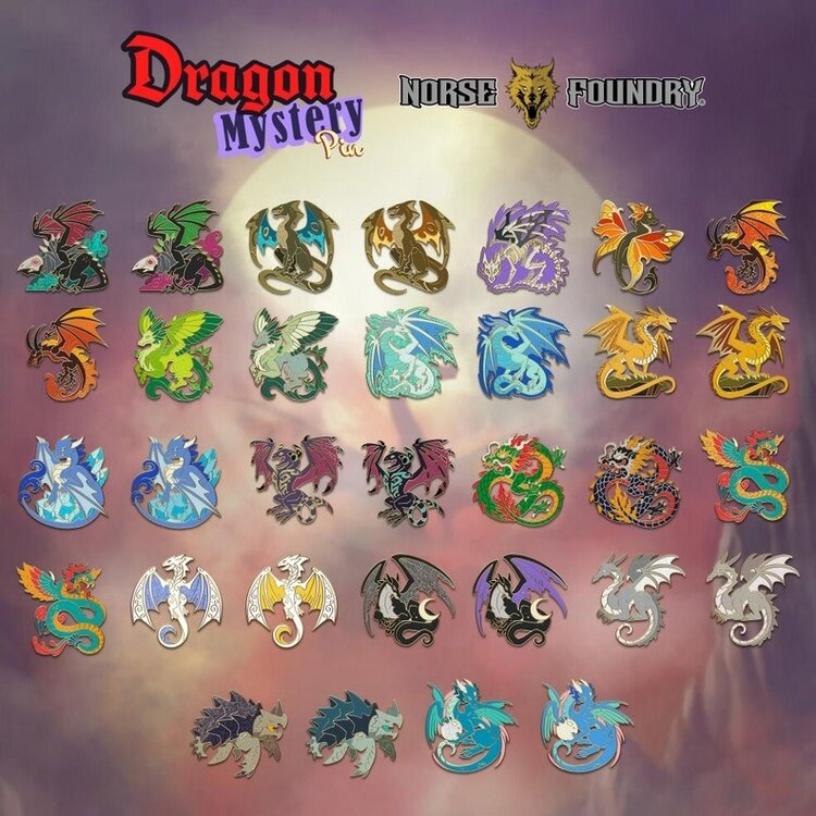 NORSE FOUNDRY DRAGON MYSTERY PIN