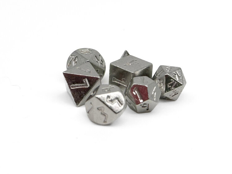NORSE FOUNDRY PIXIE DICE SILVER MINI RPG DICE SET