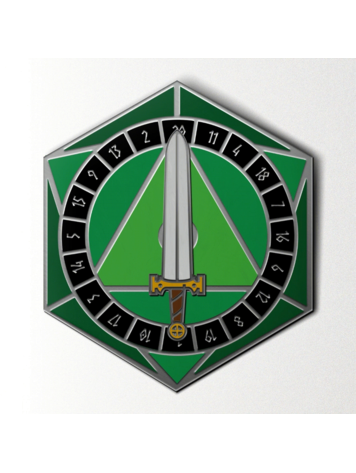 NORSE FOUNDRY D20 SWORD SPINNER GREEN PIN