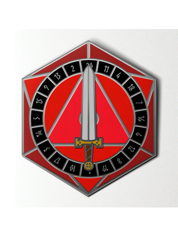 NORSE FOUNDRY D20 SWORD SPINNER RED PIN