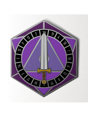 NORSE FOUNDRY D20 SWORD SPINNER PURPLE PIN