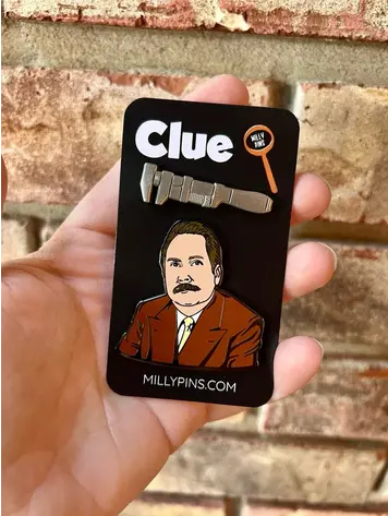 CULT CLASSIC CLUE HORROR MOVIE PIN SET - COLONEL MUSTARD