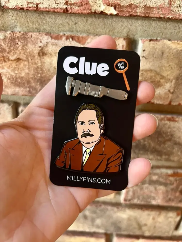 CULT CLASSIC CLUE HORROR MOVIE PIN SET - COLONEL MUSTARD