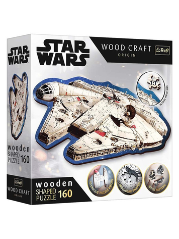SW MILLENIUM FALCON 160PC WOOD PUZZLE