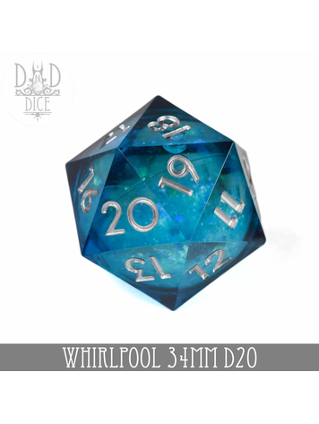DND DICE WHIRLPOOL LIQUID CORE 34MM D20