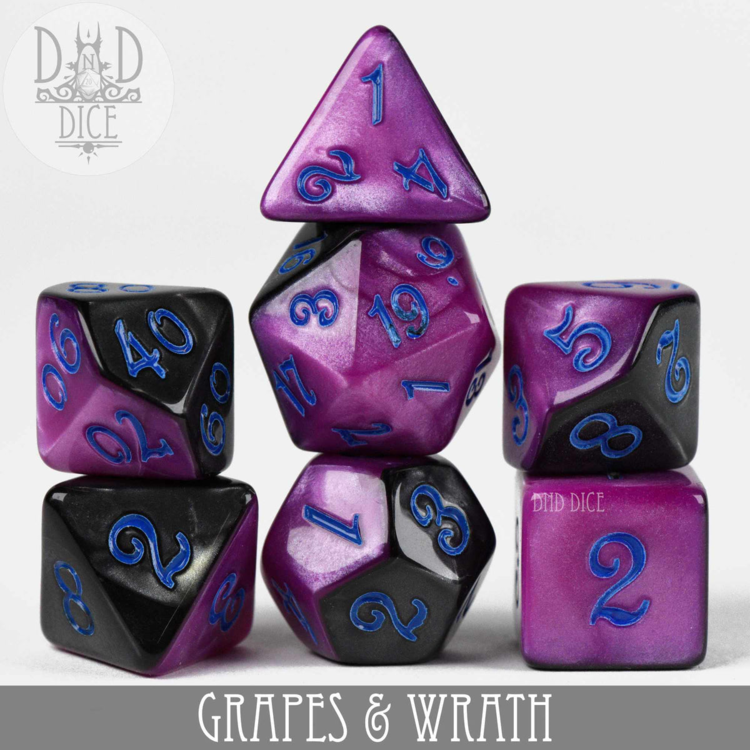 DND DICE GRAPES & WRATH RPG DICE SET
