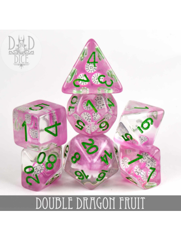 DND DICE DOUBLE DRAGON FRUIT RPG DICE SET