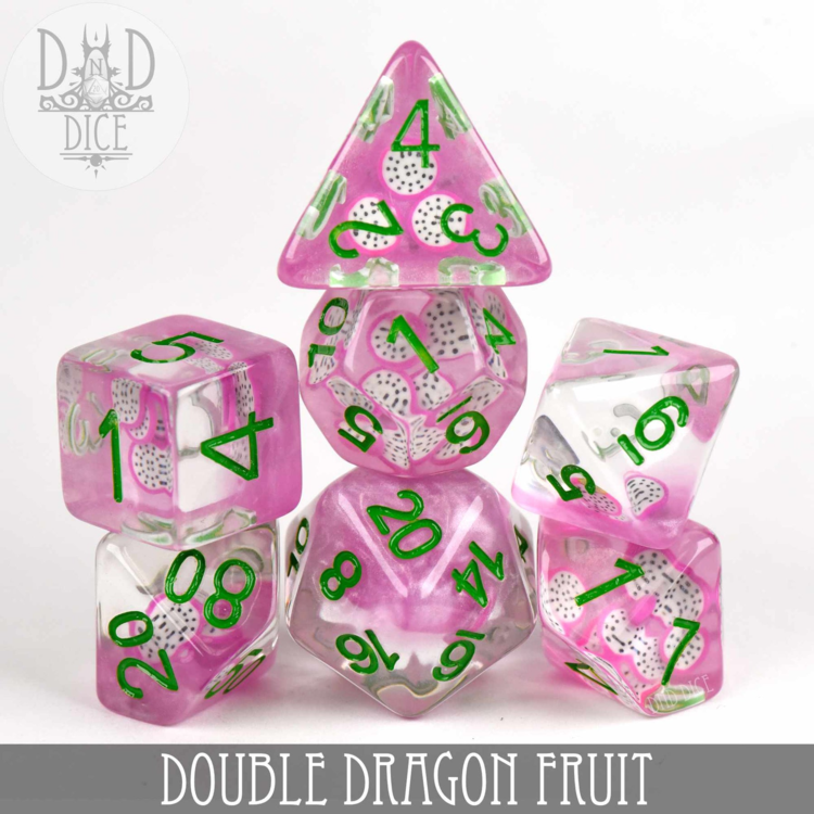 DND DICE DOUBLE DRAGON FRUIT RPG DICE SET