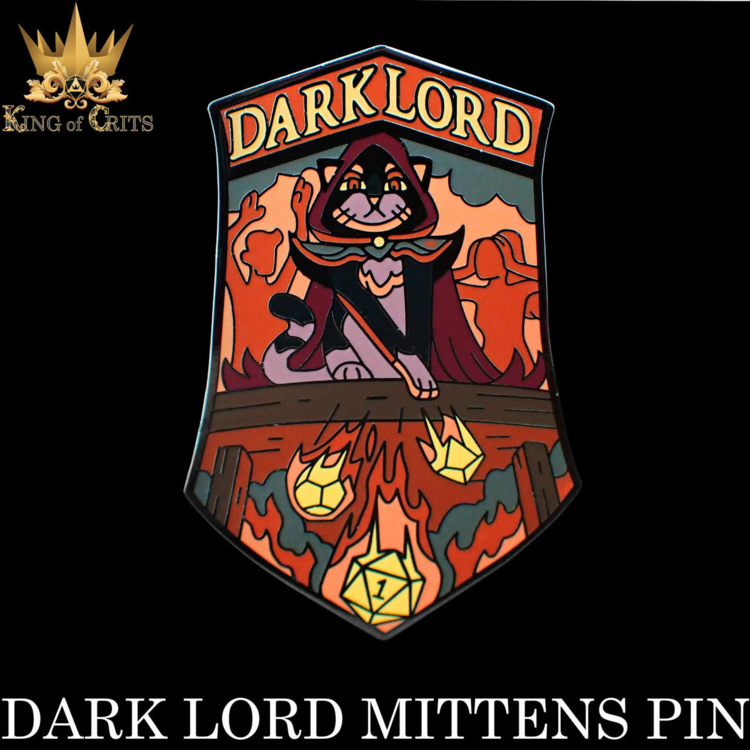DND DICE DARK LORD MITTENS PIN