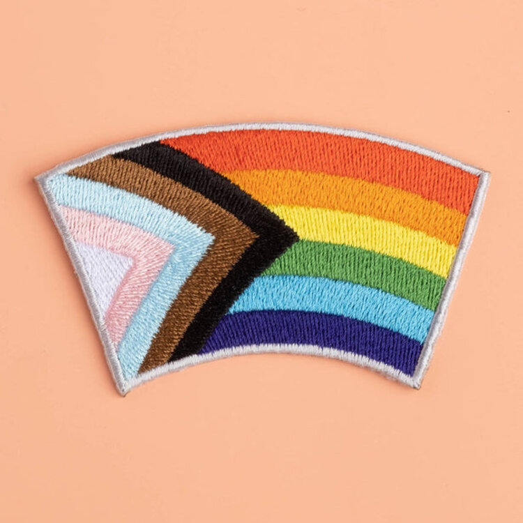 PROGRESS PRIDE FLAG IRON ON PATCH