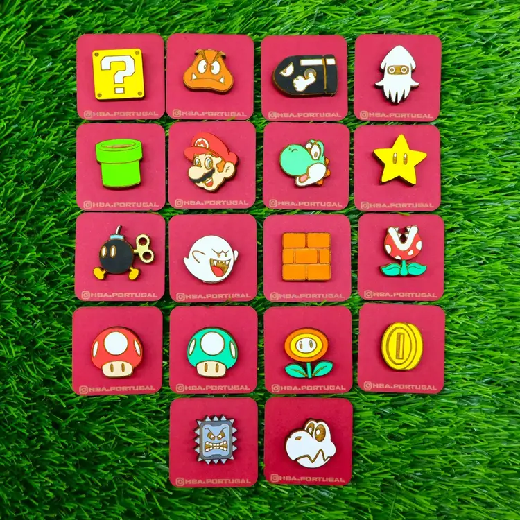 SUPER MARIO WOOD PIN