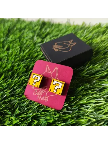 SUPER MARIO MYSTERY BOX WOODEN EARRINGS