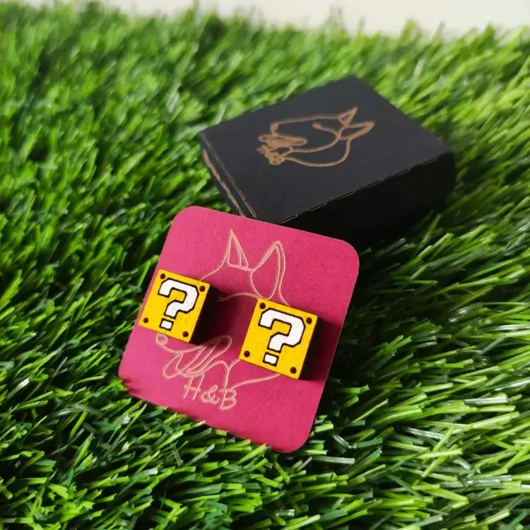 SUPER MARIO MYSTERY BOX WOODEN EARRINGS