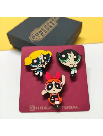 POWERPUFF GIRLS WOODEN PIN