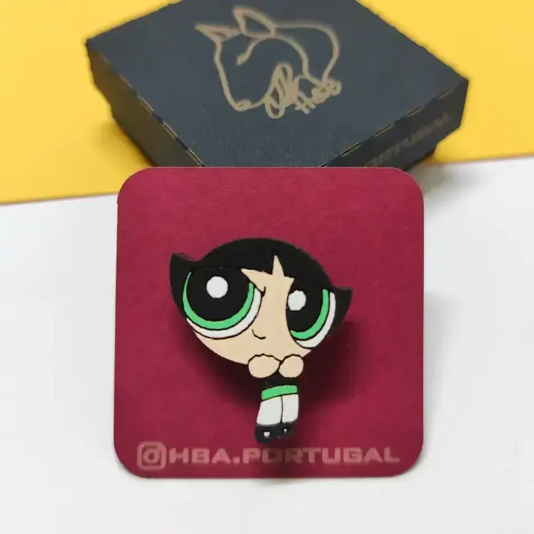 POWERPUFF GIRLS WOODEN PIN
