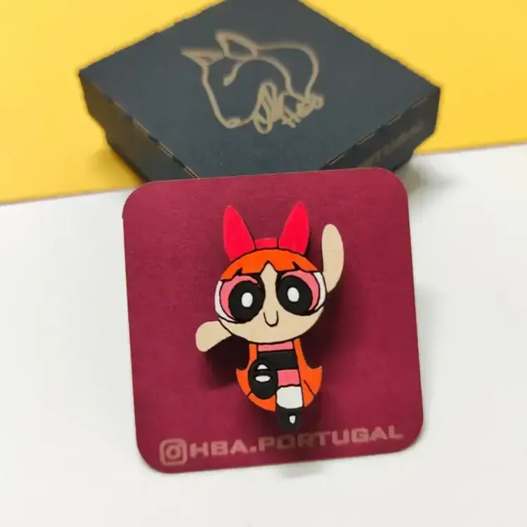 POWERPUFF GIRLS WOODEN PIN