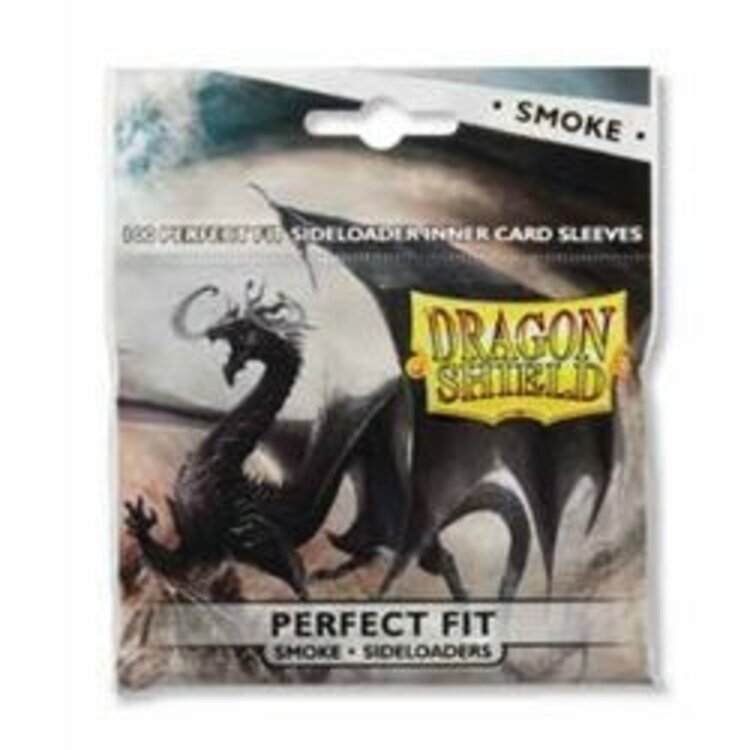 ULTRA PRO DRAGON SHIELD PERFECT FIT 100 CT SLEEVES SIDELOADERS SMOKE